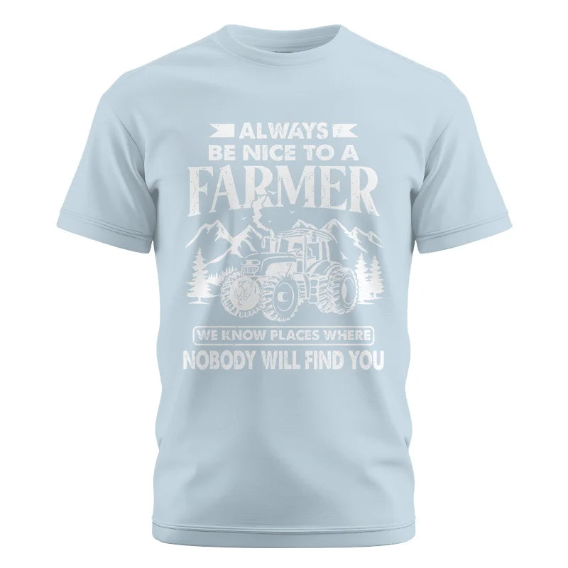 Nice Farmer Funny Tractor Rancher Farming - Unisex Cotton Crew Tee