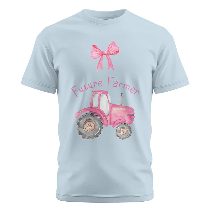 Pink Tractor For Future Farmer - Unisex Cotton Crew Tee