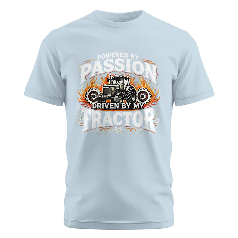 Image of Powered By Passion Driven By My Tractor 1 - Unisex Cotton Crew Tee