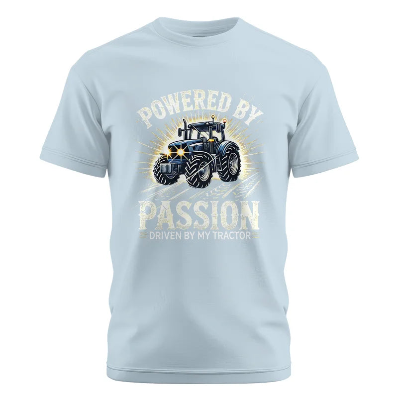 Image of Powered By Passion Driven By My Tractor - Unisex Cotton Crew Tee