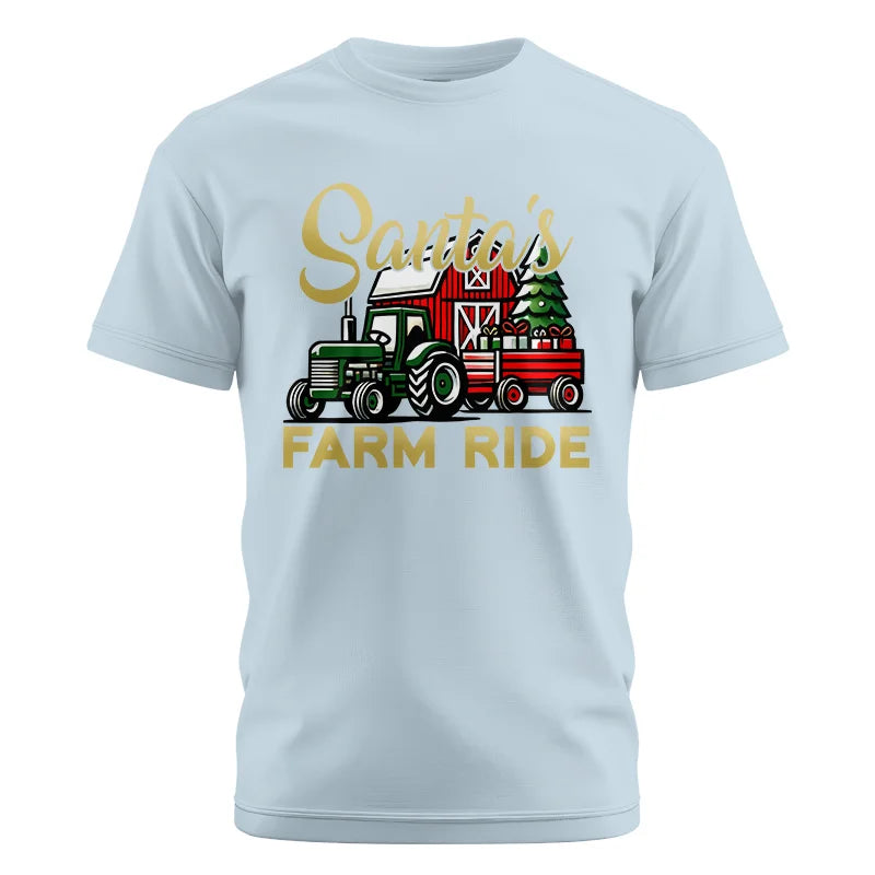 Image of Santa's Farm Ride 2 - Unisex Cotton Crew Tee