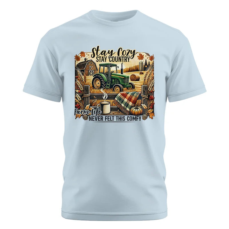 Image of Stay Cozy_Stay Country_Farm Life Never Felt This Comfy 2 - Unisex Cotton Crew Tee