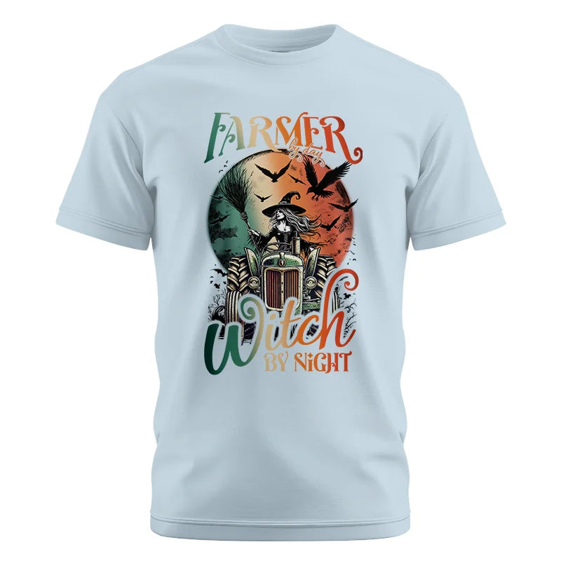 Tractor Halloween Farmer By Day Witch By Night - Unisex Cotton Crew Tee