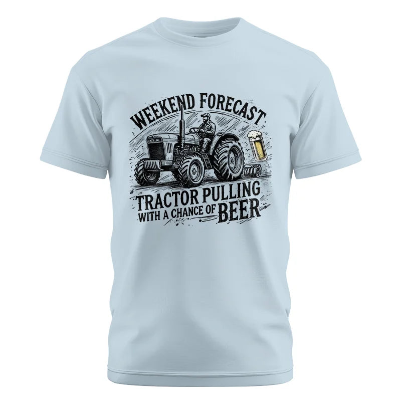 Tractor With A Chance Of Beer - Unisex Cotton Crew Tee