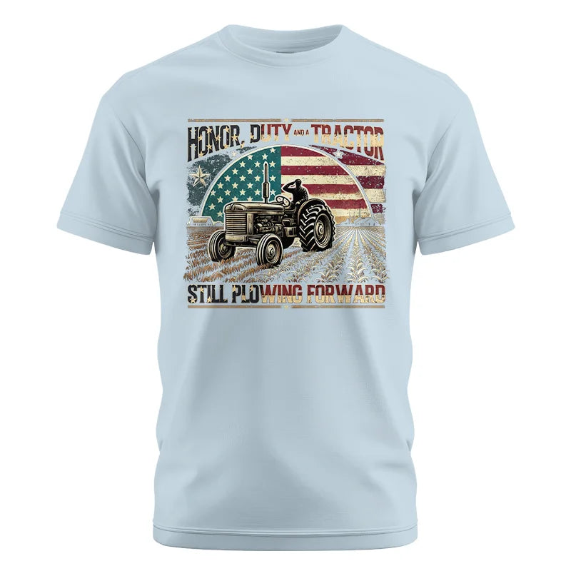 Veteran Farmer Honor Duty And A Tractor 1 - Unisex Cotton Crew Tee