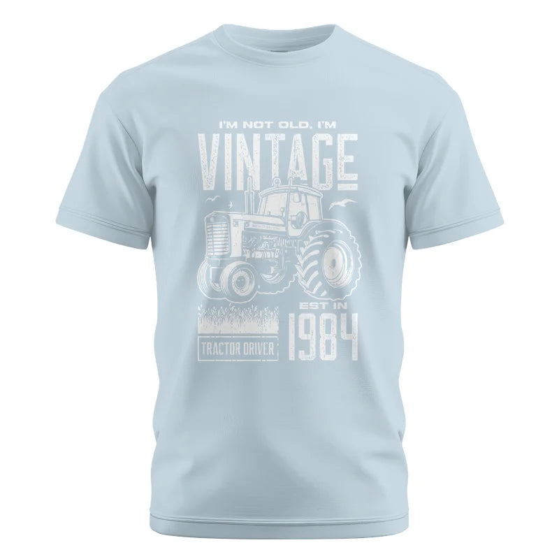 Vintage Tractor Farmer Birthday Born In 1984 2 - Unisex Cotton Crew Tee