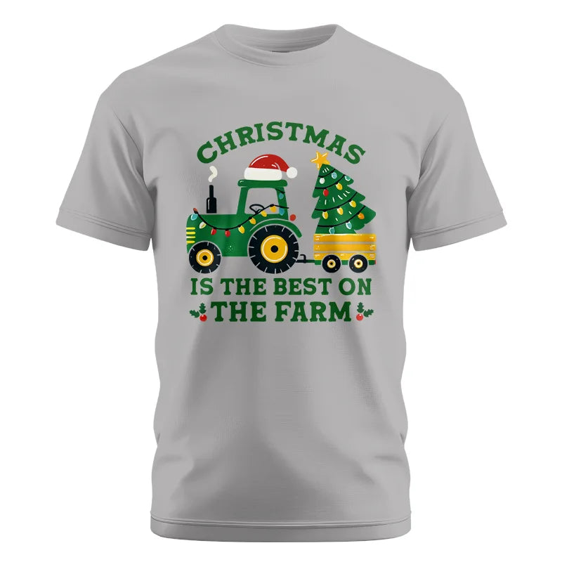 Christmas Is The Best On The Farm - Unisex Cotton Crew Tee