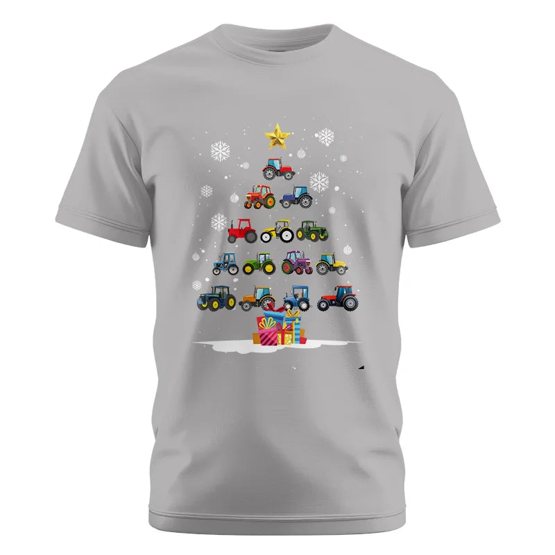 Christmas Tractor Tree - Unisex Cotton Crew Tee