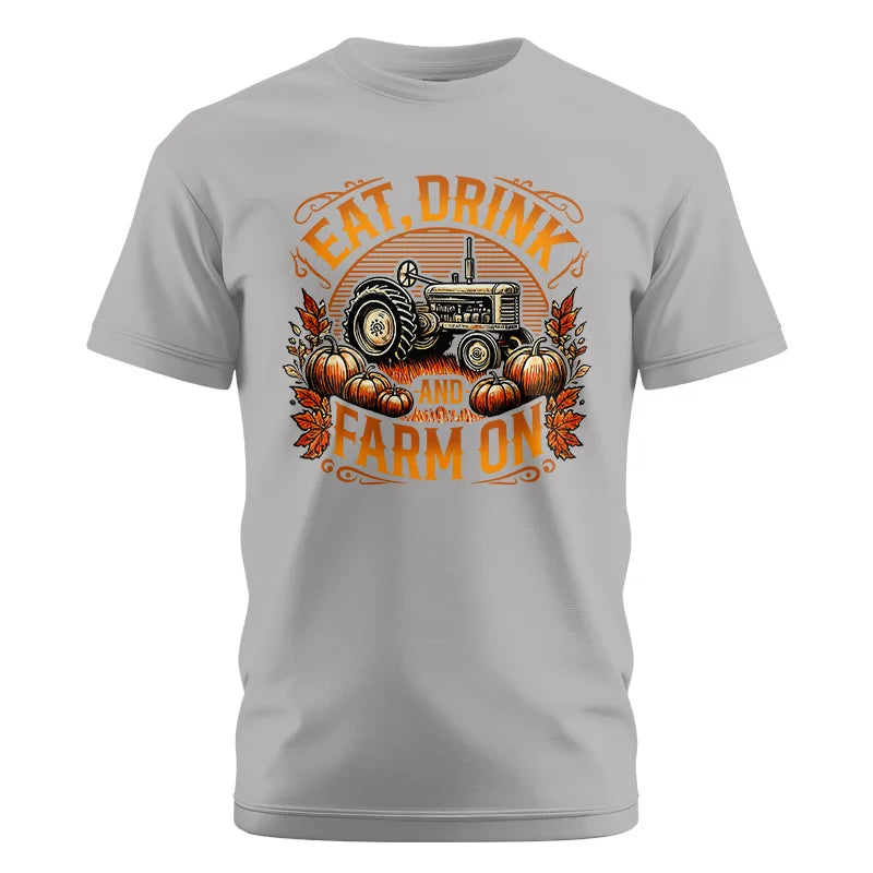 Eat Drink and Farm On 2 - Unisex Cotton Crew Tee