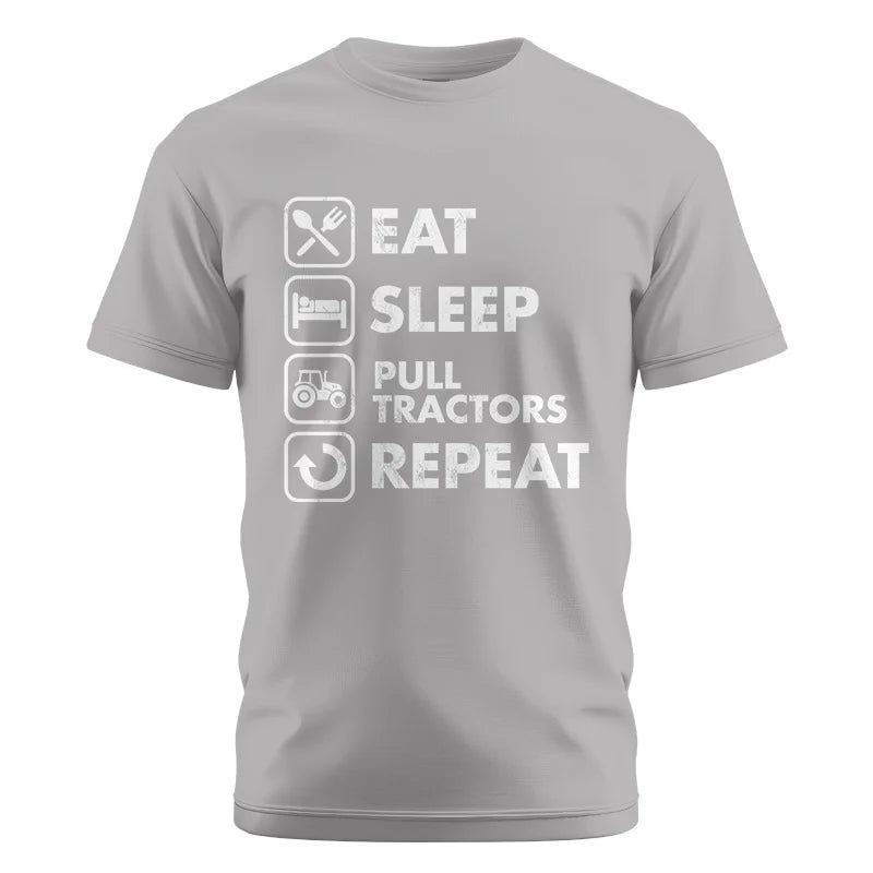 Image of Eat Sleep Pull Tractors Repeat - Unisex Cotton Crew Tee