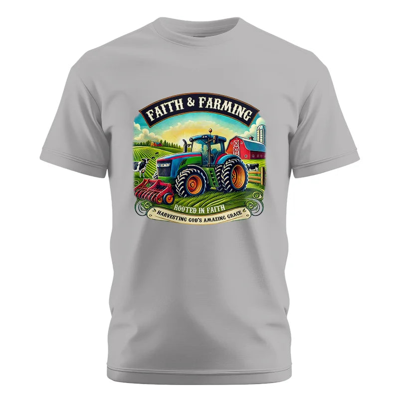 Image of Faith And Farming 2 - Unisex Cotton Crew Tee