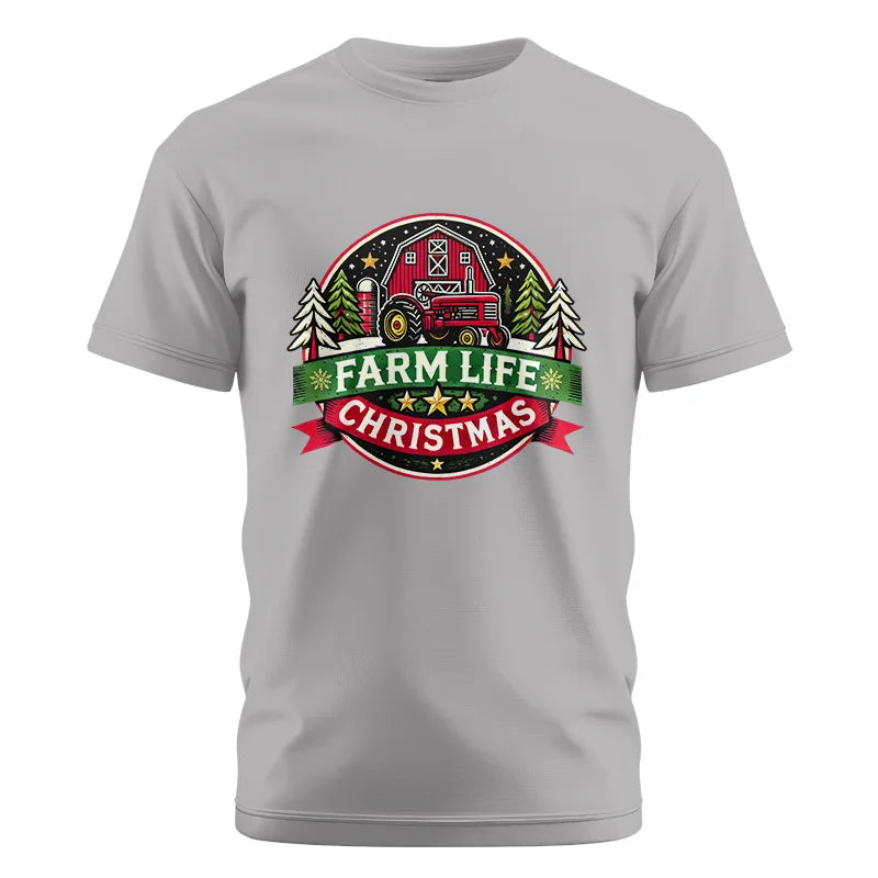 Image of Farm Life Christmas 3 - Unisex Cotton Crew Tee