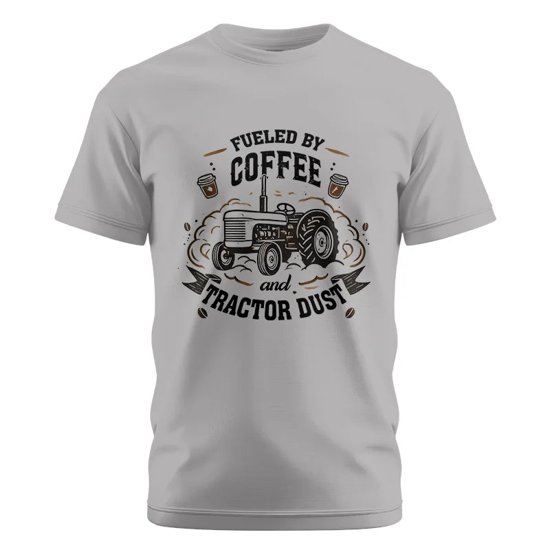 Image of Fueled By Coffee And Tractor Dust - Unisex Cotton Crew Tee