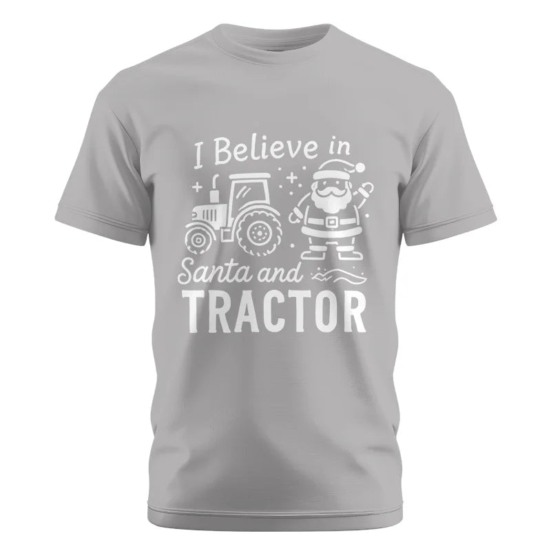 I Believe In Santa And Tractor - Unisex Cotton Crew Tee