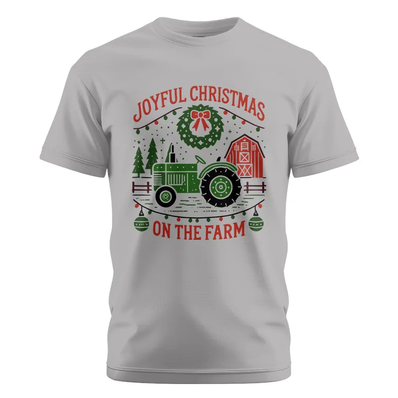 Image of Joyful Christmas On The Farm 3 - Unisex Cotton Crew Tee