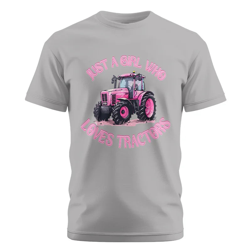 Image of Just A Girl Who Loves Tractors 1 - Unisex Cotton Crew Tee