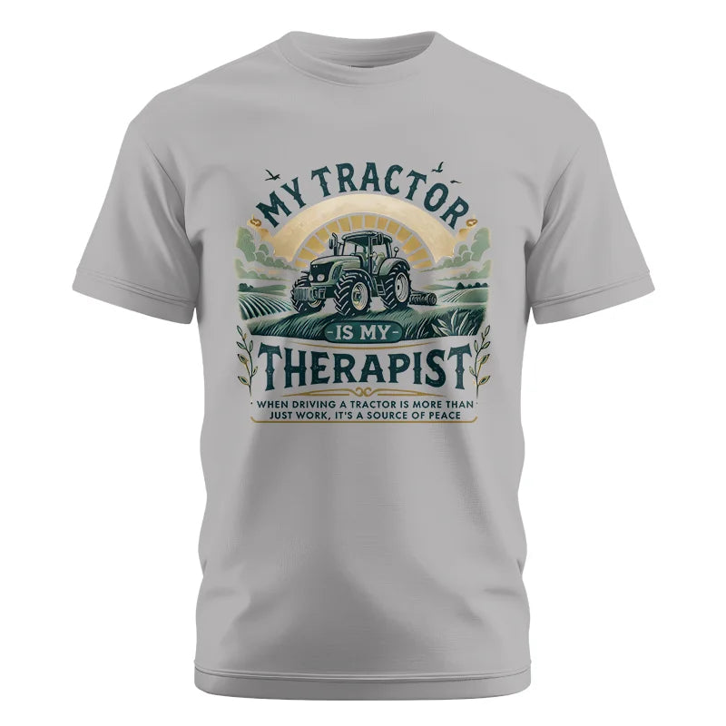 My Tractor Is My Therapist - Unisex Cotton Crew Tee