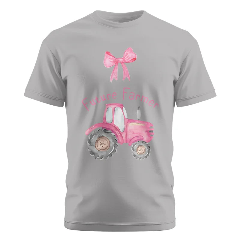 Image of Pink Tractor For Future Farmer - Unisex Cotton Crew Tee