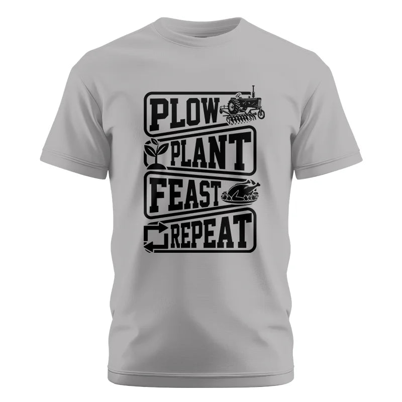 Image of Plow Plant Feast Repeat 1 - Unisex Cotton Crew Tee