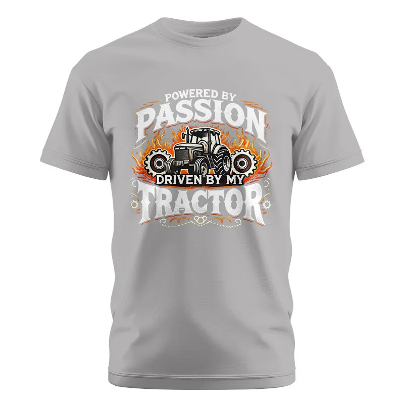 Image of Powered By Passion Driven By My Tractor 1 - Unisex Cotton Crew Tee