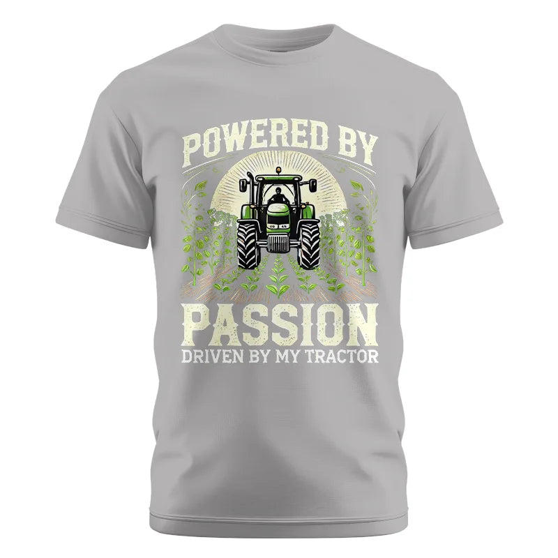 Image of Powered By Passion Driven By My Tractor 3 - Unisex Cotton Crew Tee