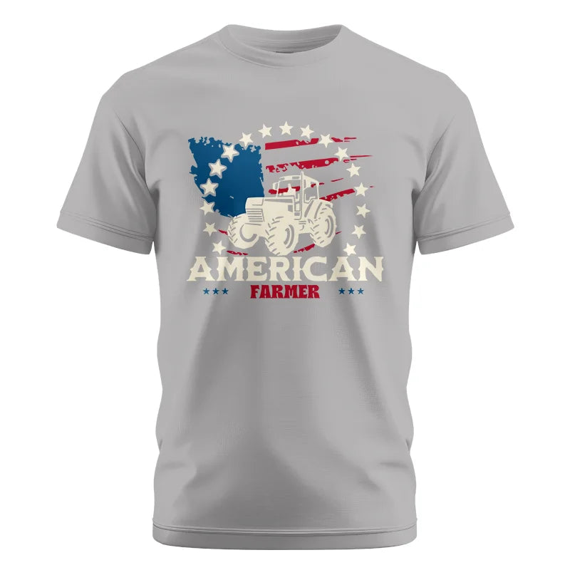 Image of Proud To Be An American Farmer Citizen Veteran - Unisex Cotton Crew Tee