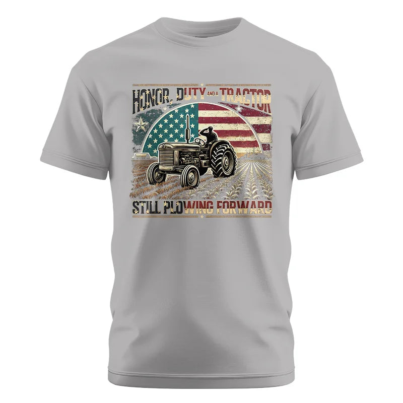 Veteran Farmer Honor Duty And A Tractor 1 - Unisex Cotton Crew Tee