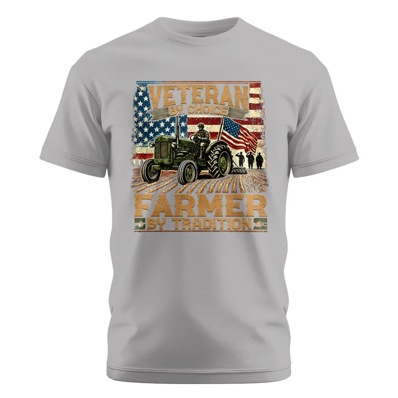 Veteran Farmer Veteran By Choice_Farmer By Tradition - Unisex Cotton Crew Tee