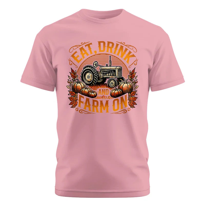 Eat Drink and Farm On 2 - Unisex Cotton Crew Tee