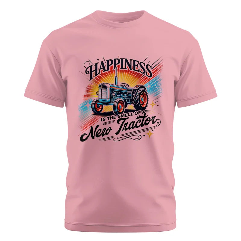 Happiness Is The Smell Of A New Tractor - Unisex Cotton Crew Tee