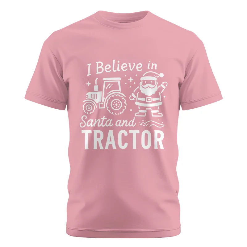 I Believe In Santa And Tractor - Unisex Cotton Crew Tee