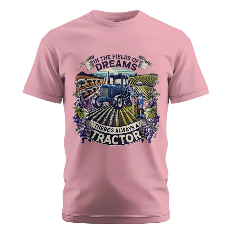 Image of In The Fields Of Dreams There's Always A Tractor 1 - Unisex Cotton Crew Tee