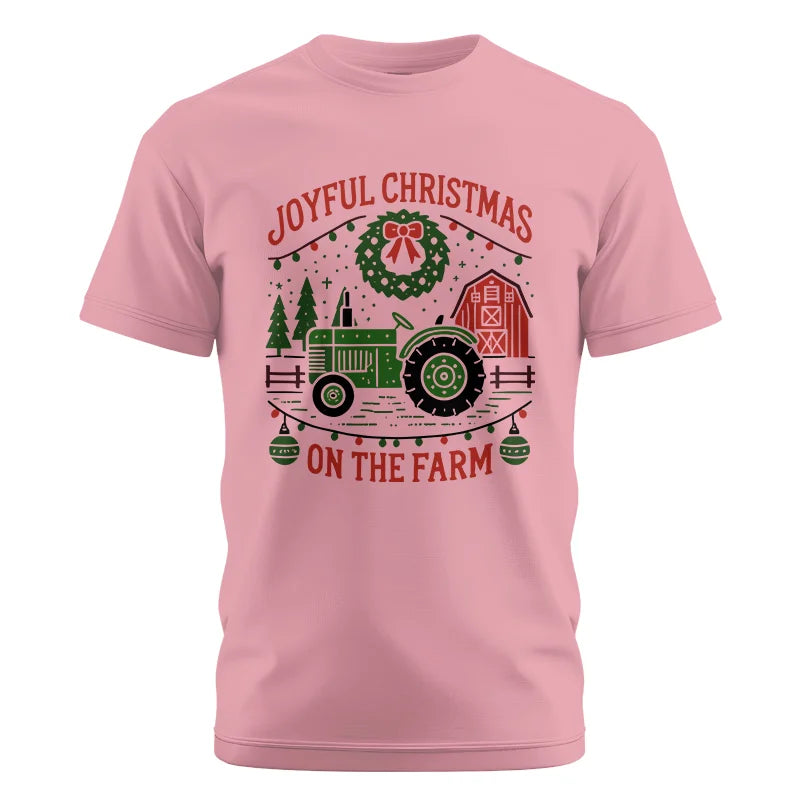 Image of Joyful Christmas On The Farm 3 - Unisex Cotton Crew Tee