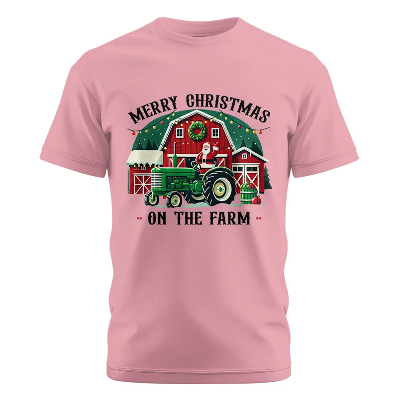 Image of Merry Christmas On The Farm 1 - Unisex Cotton Crew Tee