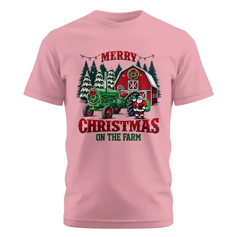 Image of Merry Christmas On The Farm 3 - Unisex Cotton Crew Tee