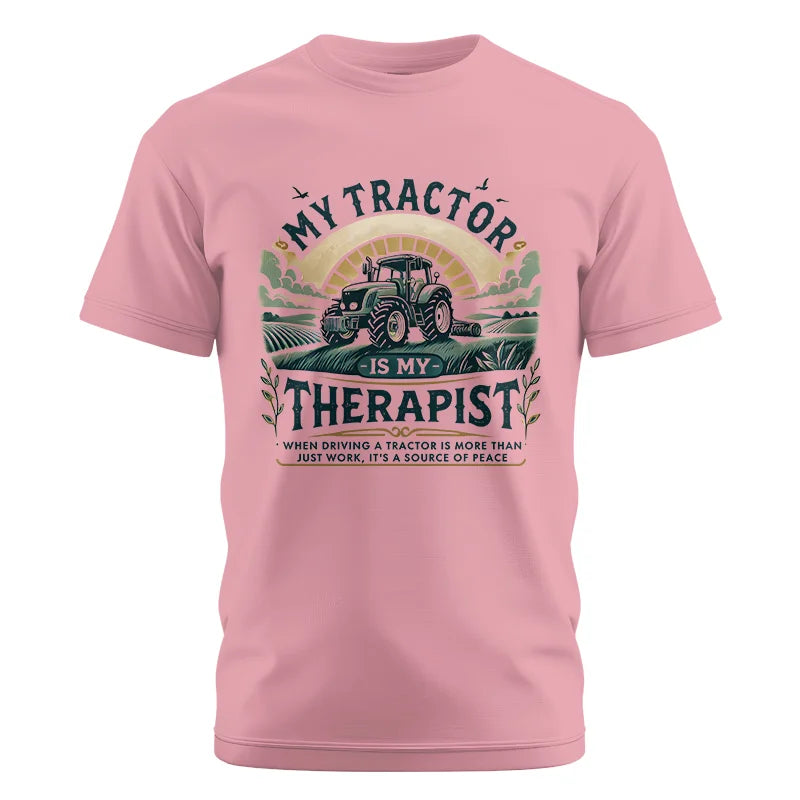 Image of My Tractor Is My Therapist - Unisex Cotton Crew Tee