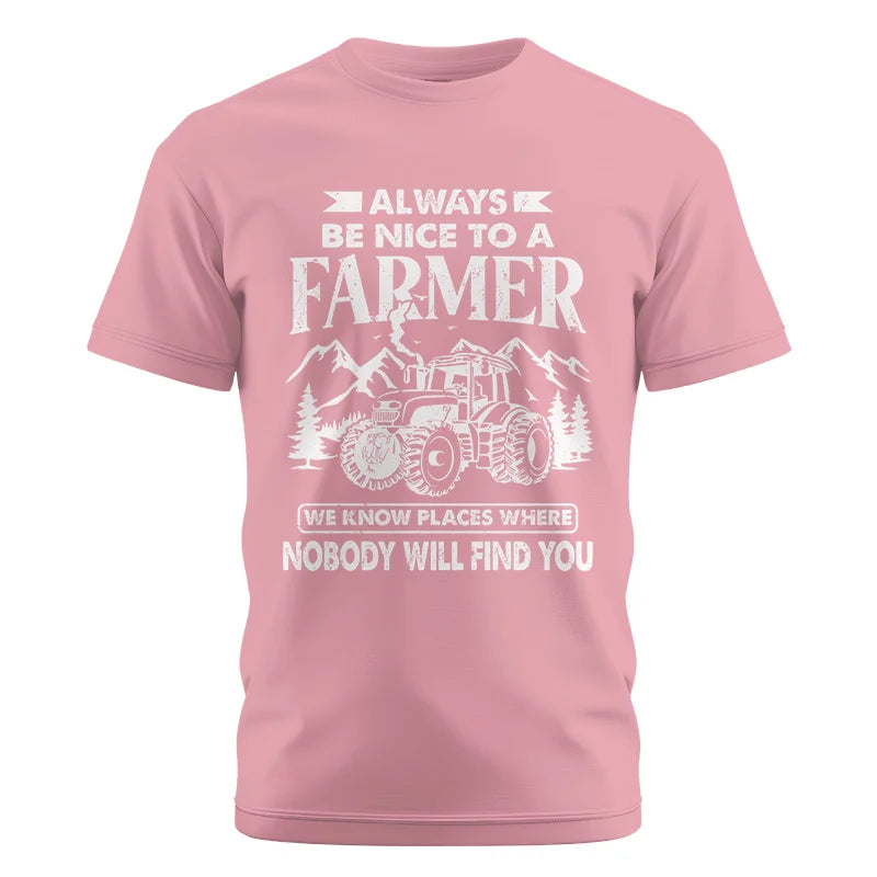 Nice Farmer Funny Tractor Rancher Farming - Unisex Cotton Crew Tee