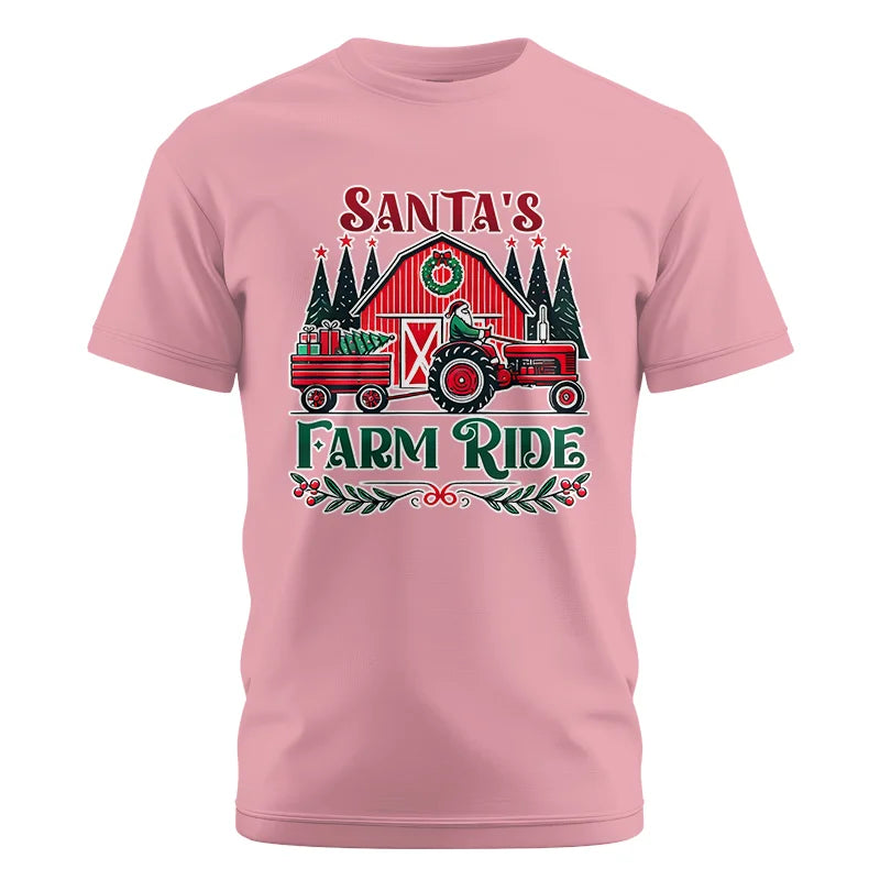 Santa's Farm Ride 1 - Unisex Cotton Crew Tee