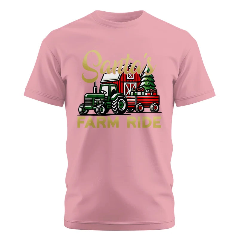 Image of Santa's Farm Ride 2 - Unisex Cotton Crew Tee