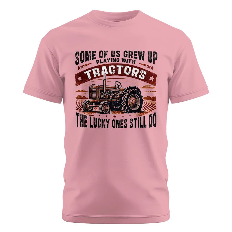 Image of Some Of Us Grew Up Playing With Tractors 2 - Unisex Cotton Crew Tee