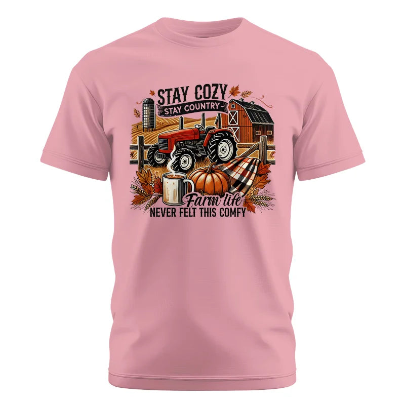 Image of Stay Cozy_Stay Country_Farm Life Never Felt This Comfy - Unisex Cotton Crew Tee