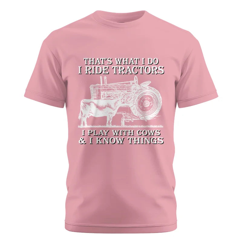 That's What I Do I Ride Tractors - Unisex Cotton Crew Tee