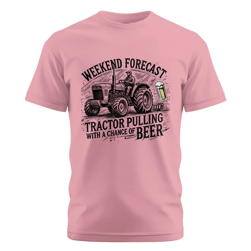 Tractor With A Chance Of Beer - Unisex Cotton Crew Tee