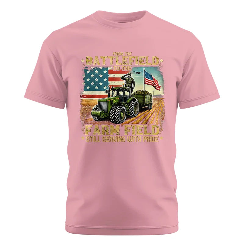 Veteran Farmer From The Battlefield To The Farm Field 2 - Unisex Cotton Crew Tee