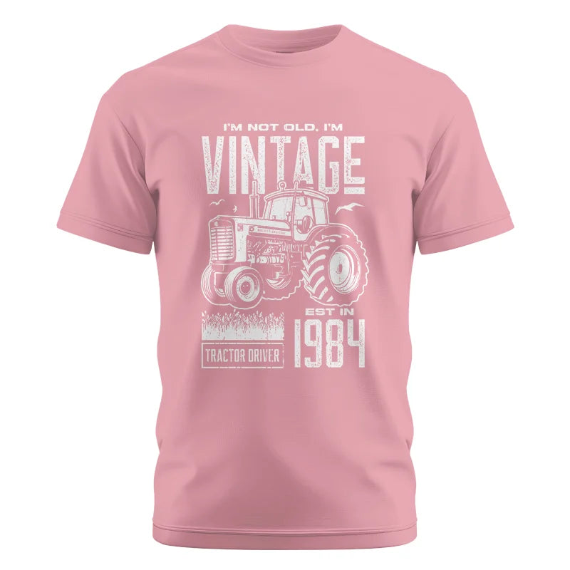 Vintage Tractor Farmer Birthday Born In 1984 2 - Unisex Cotton Crew Tee