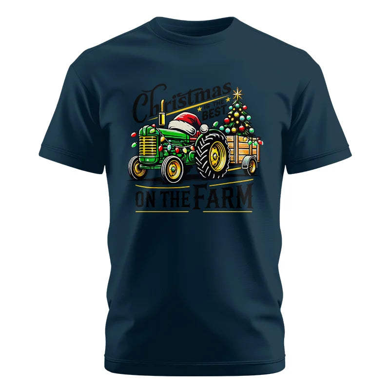 Image of Christmas Is The Best On The Farm 3 - Unisex Cotton Crew Tee