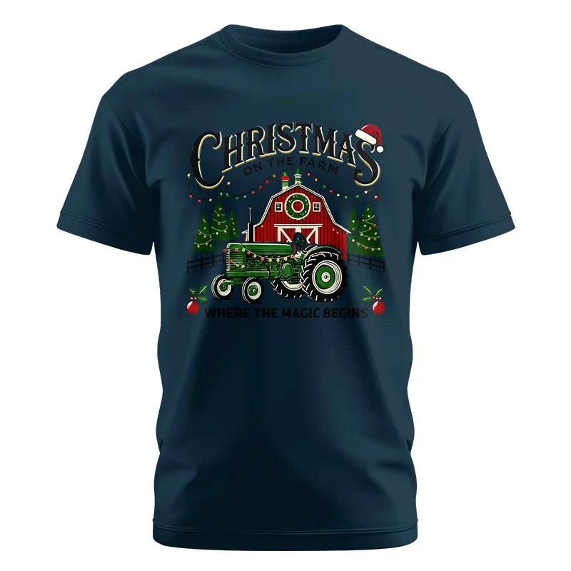 Christmas on the Farm Where the Magic Begins! 5 - Unisex Cotton Crew Tee