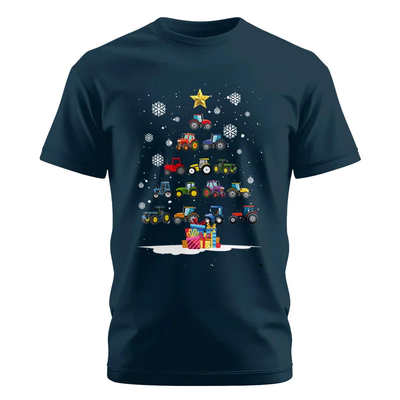 Christmas Tractor Tree - Unisex Cotton Crew Tee