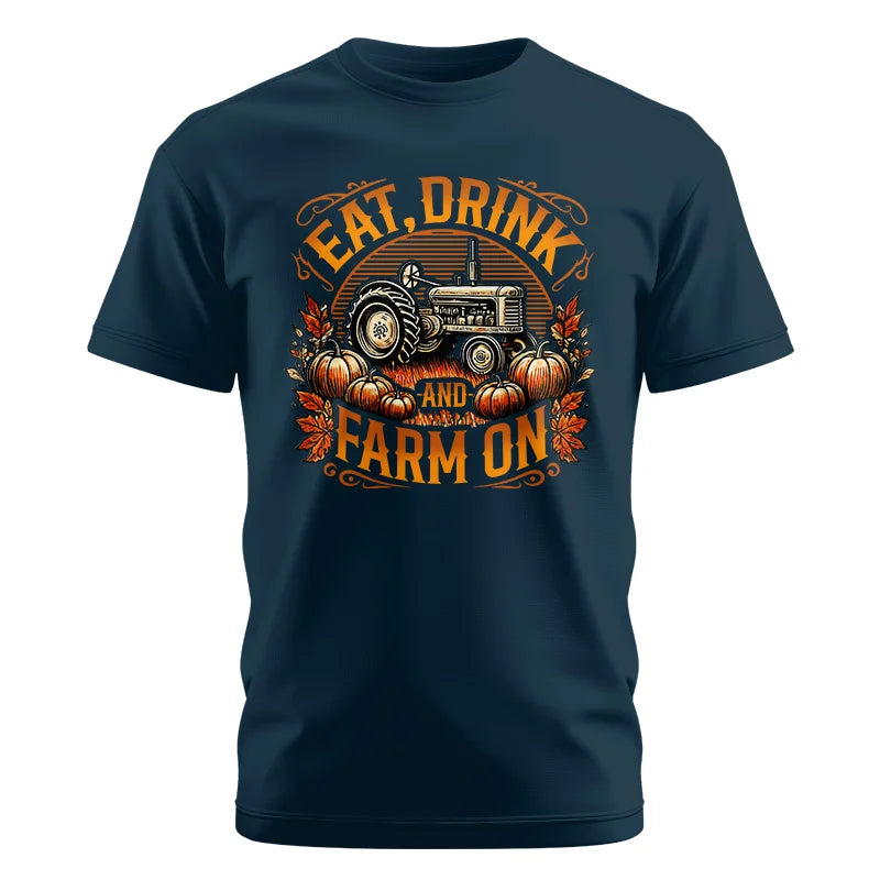 Eat Drink and Farm On 2 - Unisex Cotton Crew Tee