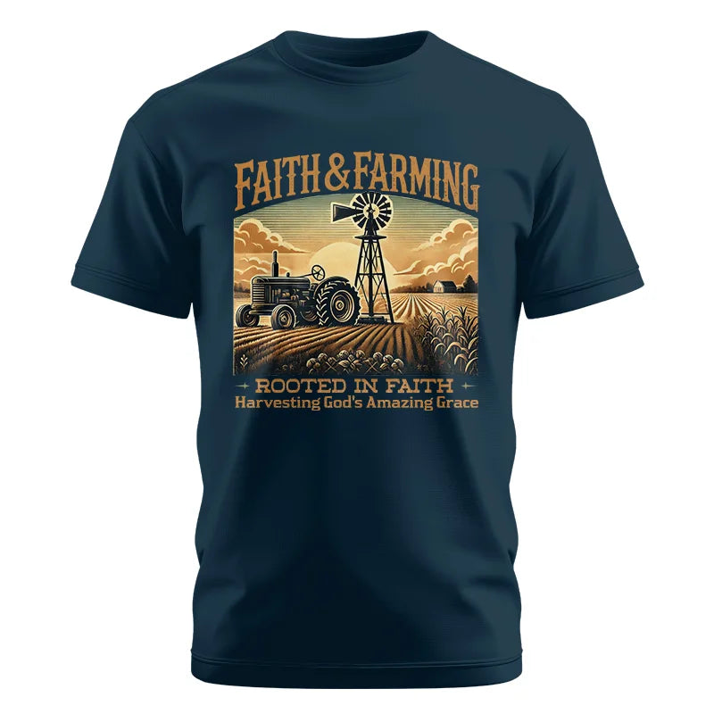 Image of Faith And Farming 3 - Unisex Cotton Crew Tee